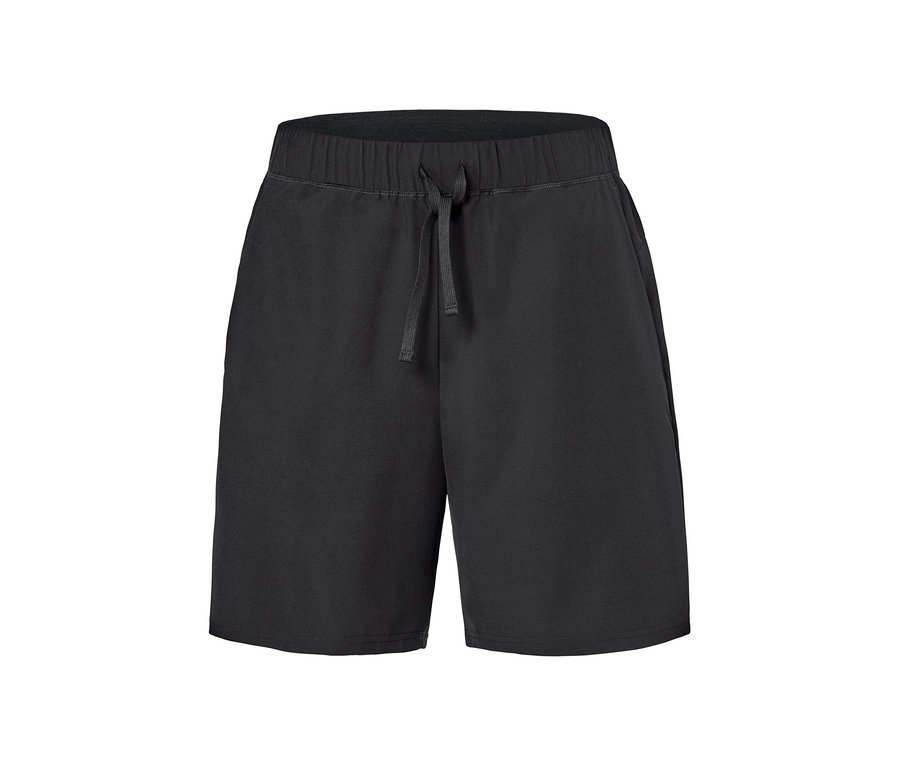 Schwarze Funktionsshorts.