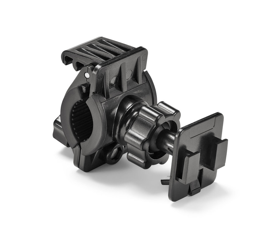 Schwarze Fahrrad-Smartphone-Halterung.