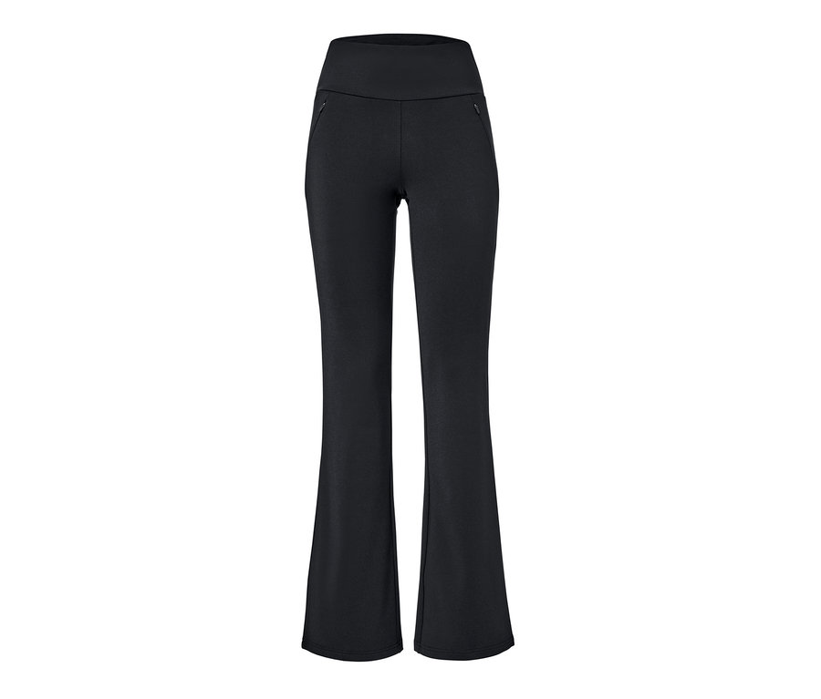Schwarze Thermo-Jazzpants auf weißem Hintergrund.