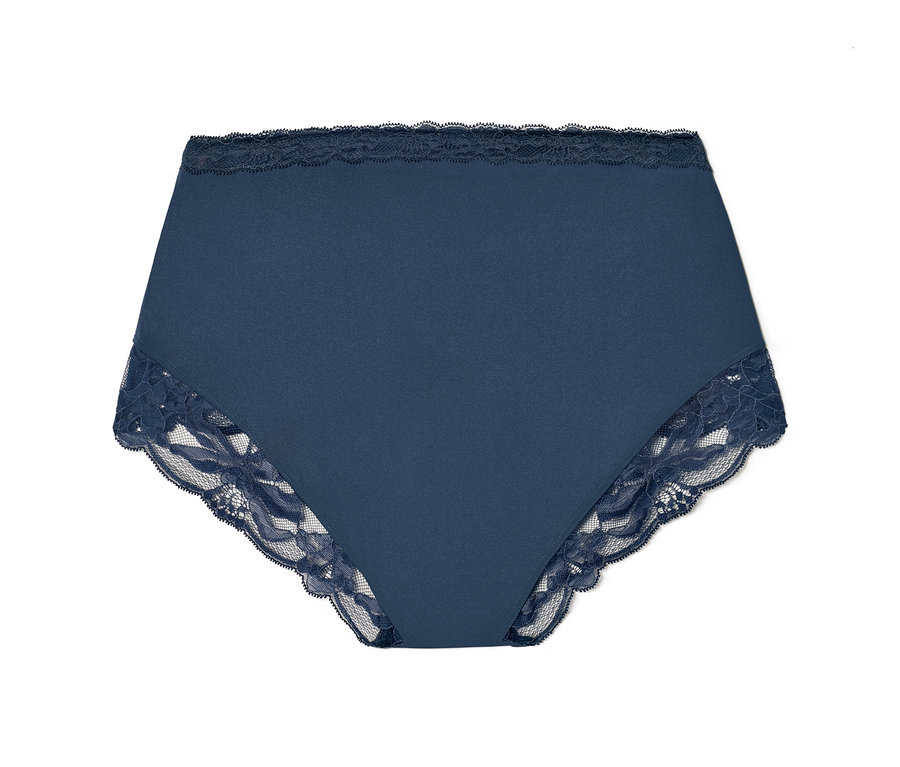 Blaue Highwaist-Panty.