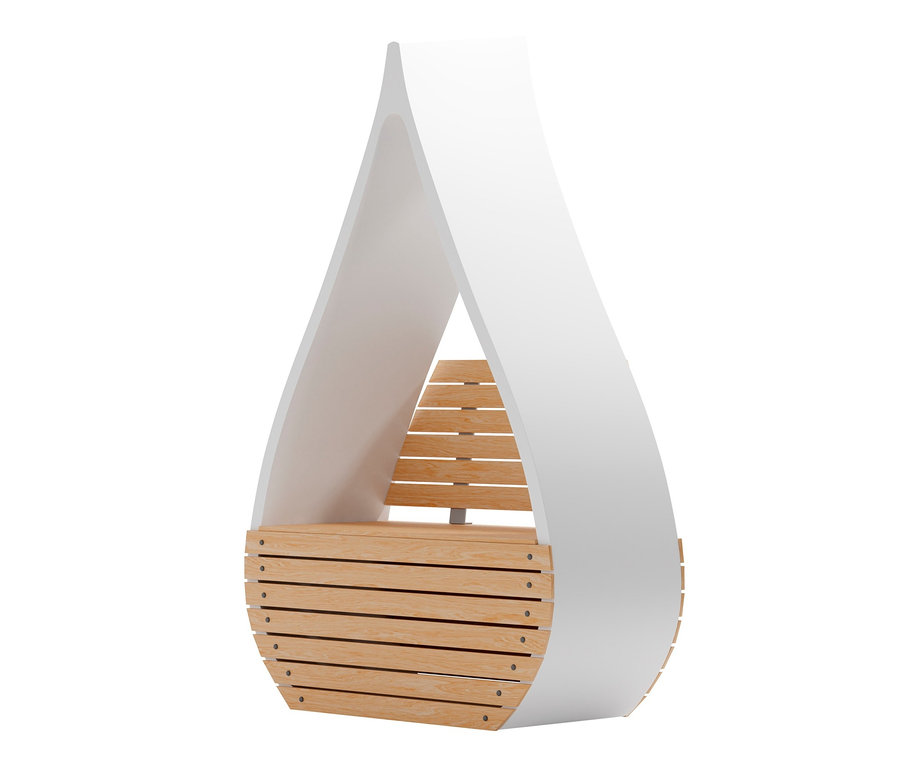 Weiße Wings for Living Sitzbank »San Francisco Twin« mit Holzlatten.