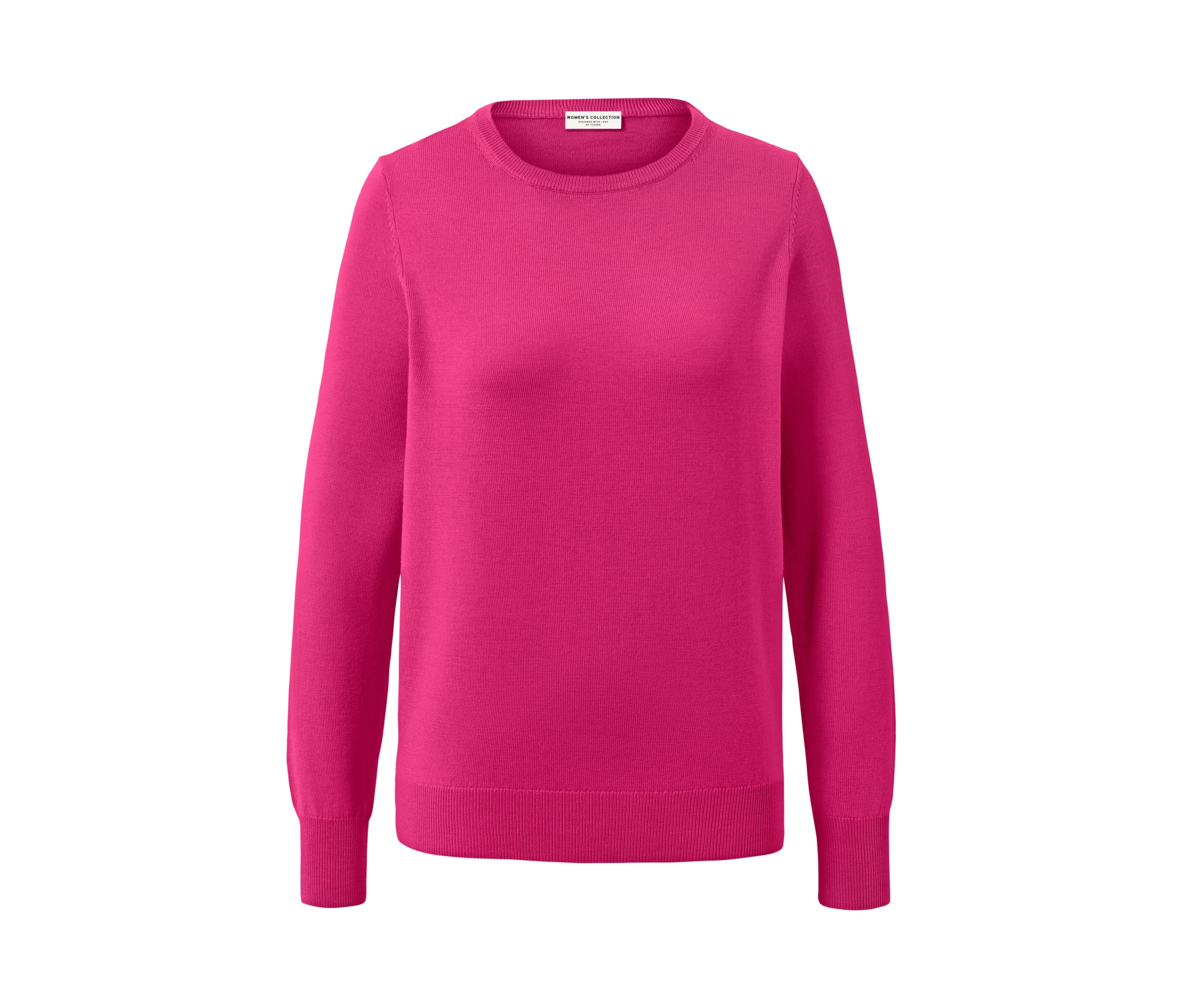 Tchibo - Merino-Feinstrickpullover - Damen - Gr. XL - dunkelrosa