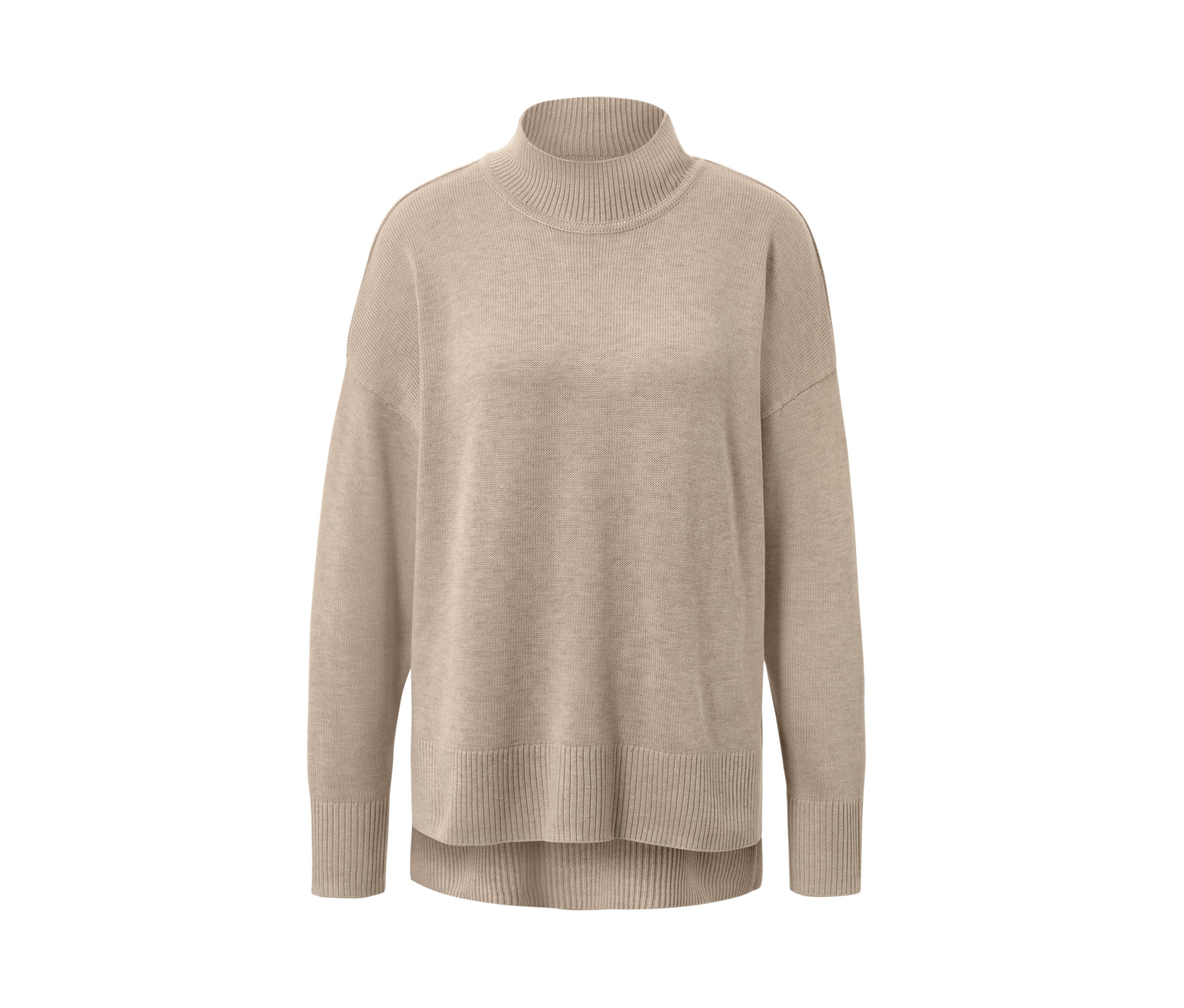 Tchibo - Feinstrickpullover mit Stehkragen - Damen - Gr. XXL - beige