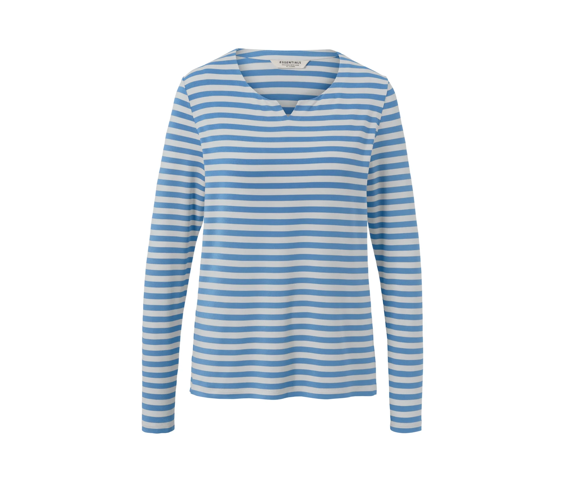 Tchibo - Gestreiftes Langarmshirt - Damen - Gr. L - weiß
