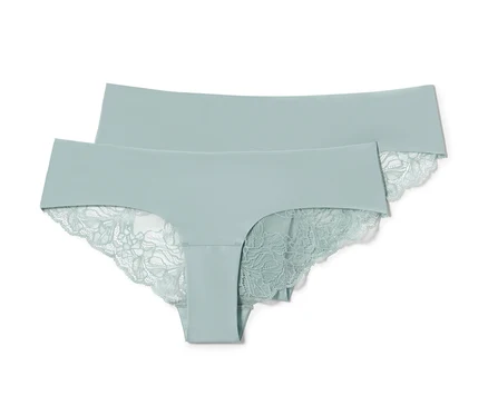 Zwei türkisfarbene Magic-Cut-Brazil-Slips.
