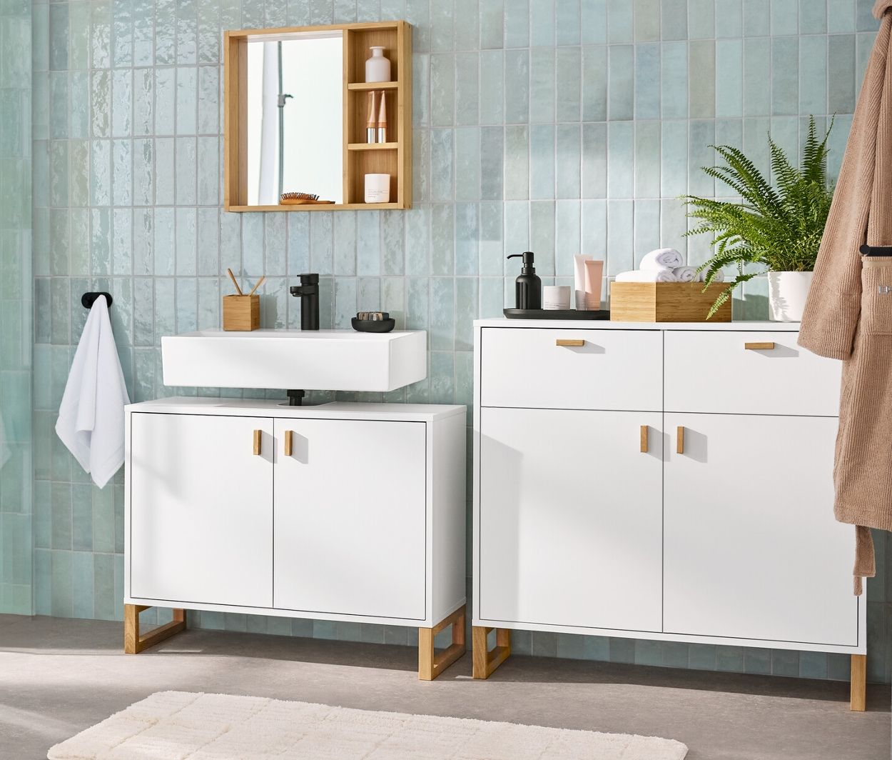 Thumbnail - Tchibo - Sideboard mit 2 Schubladen und 2 Türen - 90,5x35x89,5cm - braun - Holz / Eichenholz