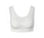 Weißes Seamless-Bustier mit Spitzenbesatz.