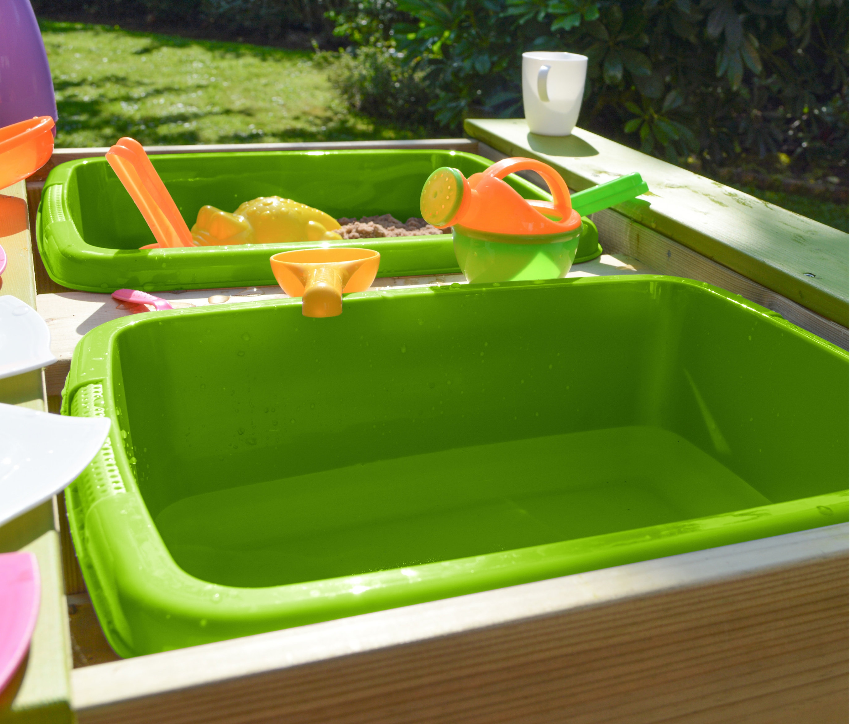 Thumbnail - Wendi Picknick- und Matschtisch mit Bänken - grün