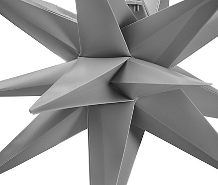 Detailaufnahme eines grauen 27 cm AMARE LED-Sterns.