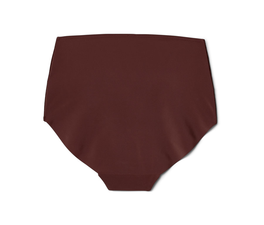 Eine braune Highwaist-Panty auf weissem Hintergrund.