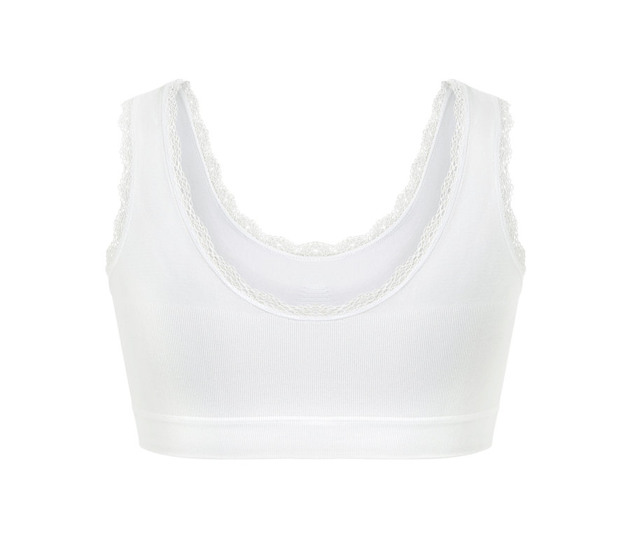 Weißes Seamless-Bustier.