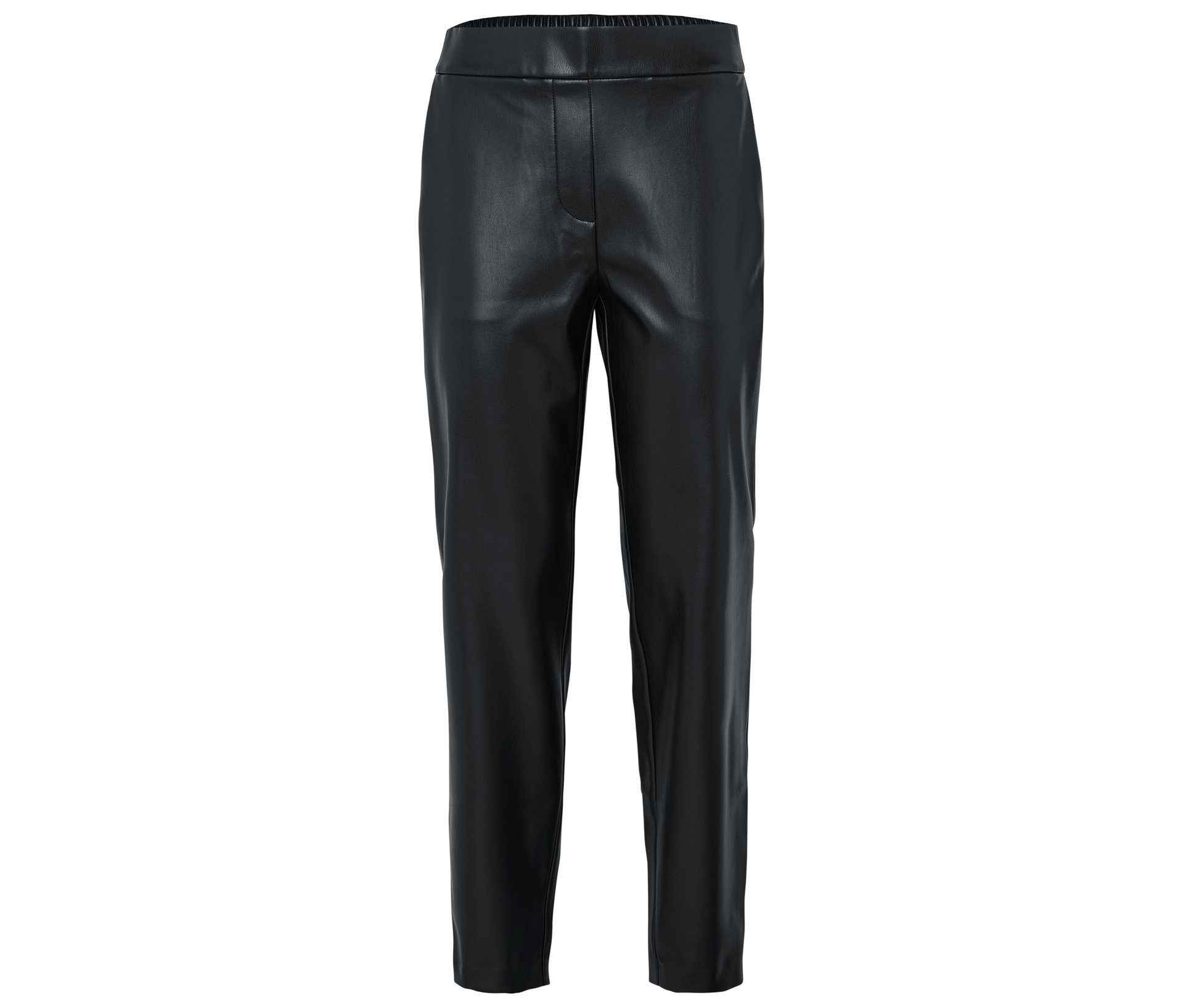 Joggpants in Lederoptik - Damen - Gr. 46 - schwarz - schwarz