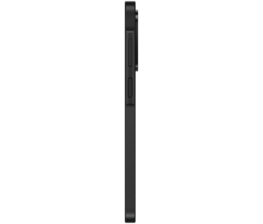 Seitenansicht eines schwarzen Mobiltelefons. Samsung Galaxy A26 5G 128 GB Schwarz