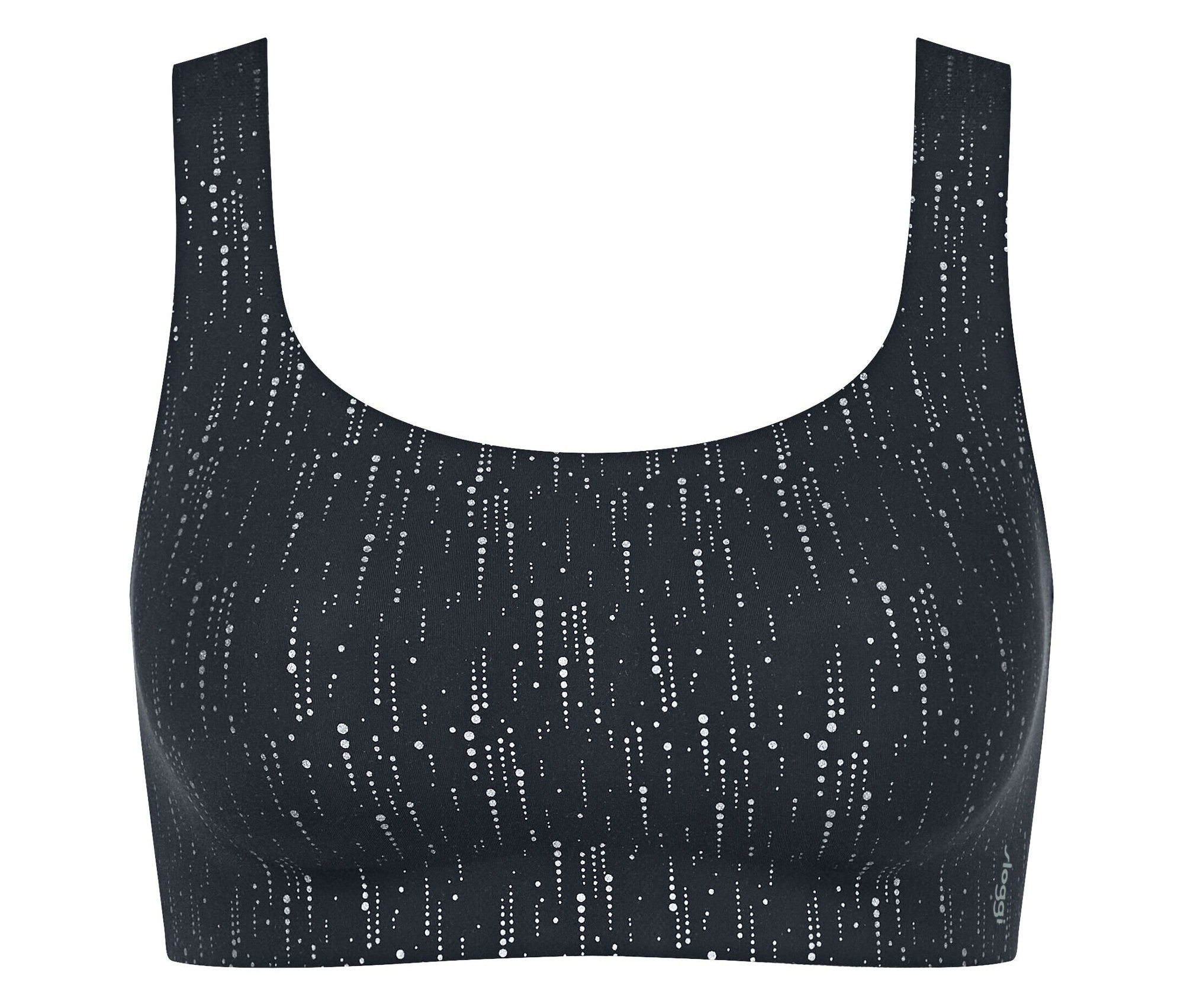 sloggi ZERO Feel 2.0 Festive Top in Schwarz mit Muster.