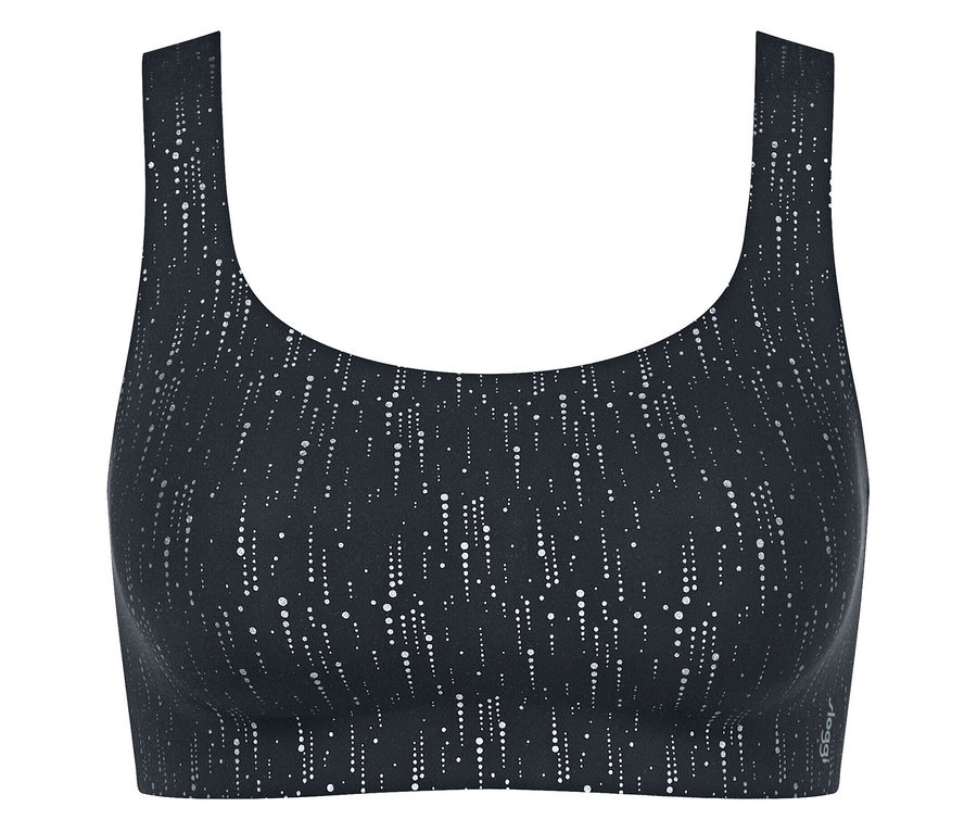 sloggi ZERO Feel 2.0 Festive Top in Schwarz mit Muster.