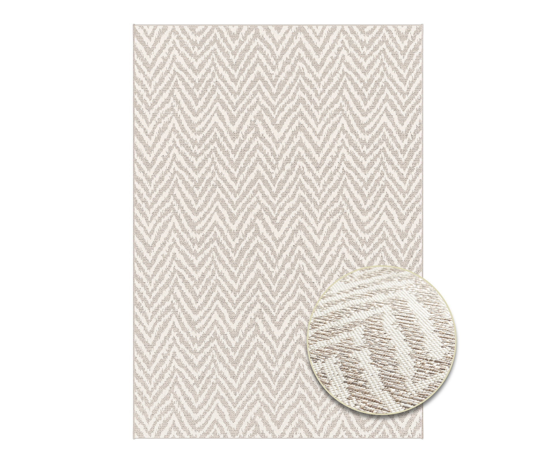 Tchibo - Outdoor-Teppich »Ecru Flow« - beige - Kunststoff - 160 x 230 cm