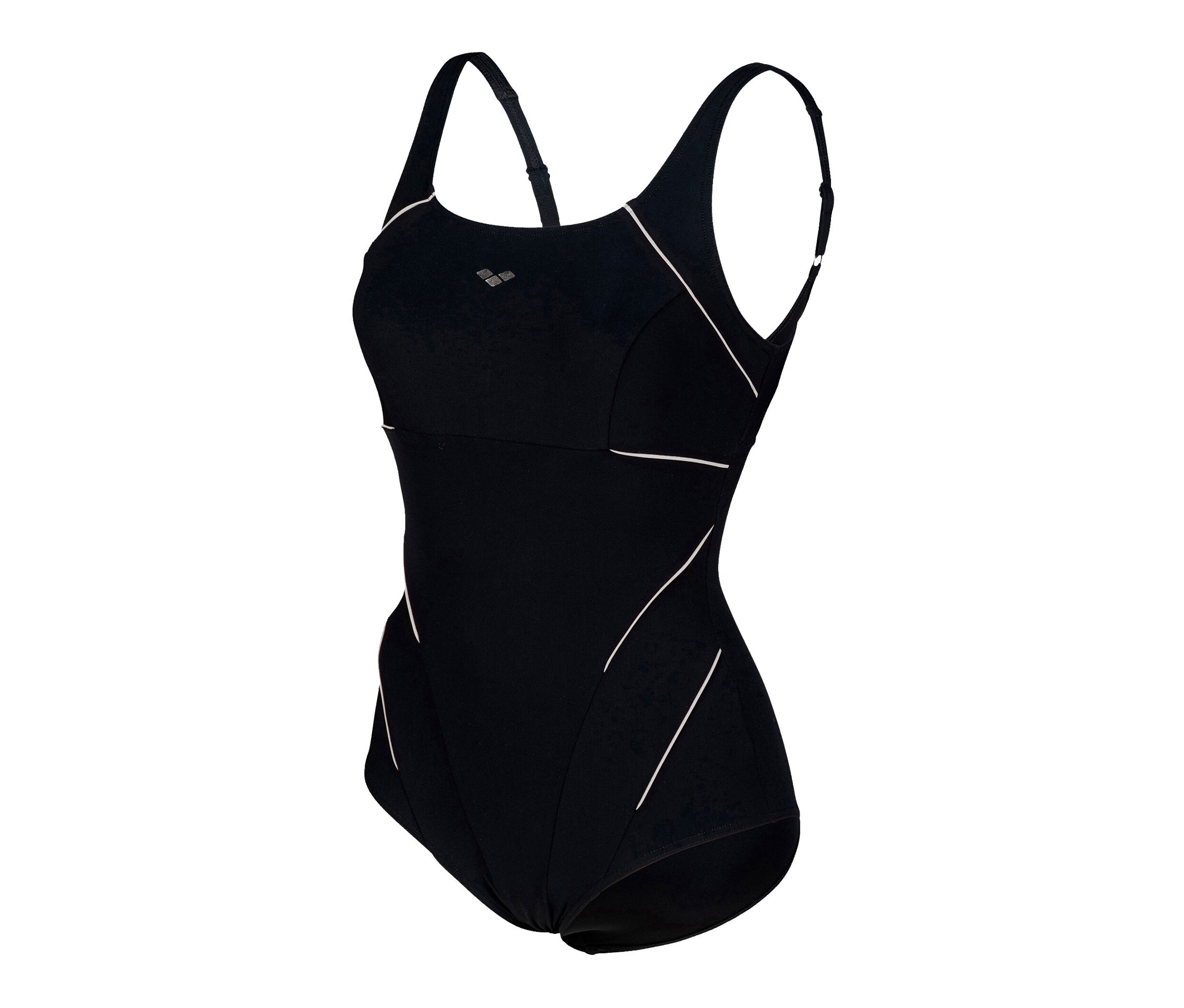 Schwarzer arena Shapewear Damen Badeanzug Jewel R Low C-Cup.