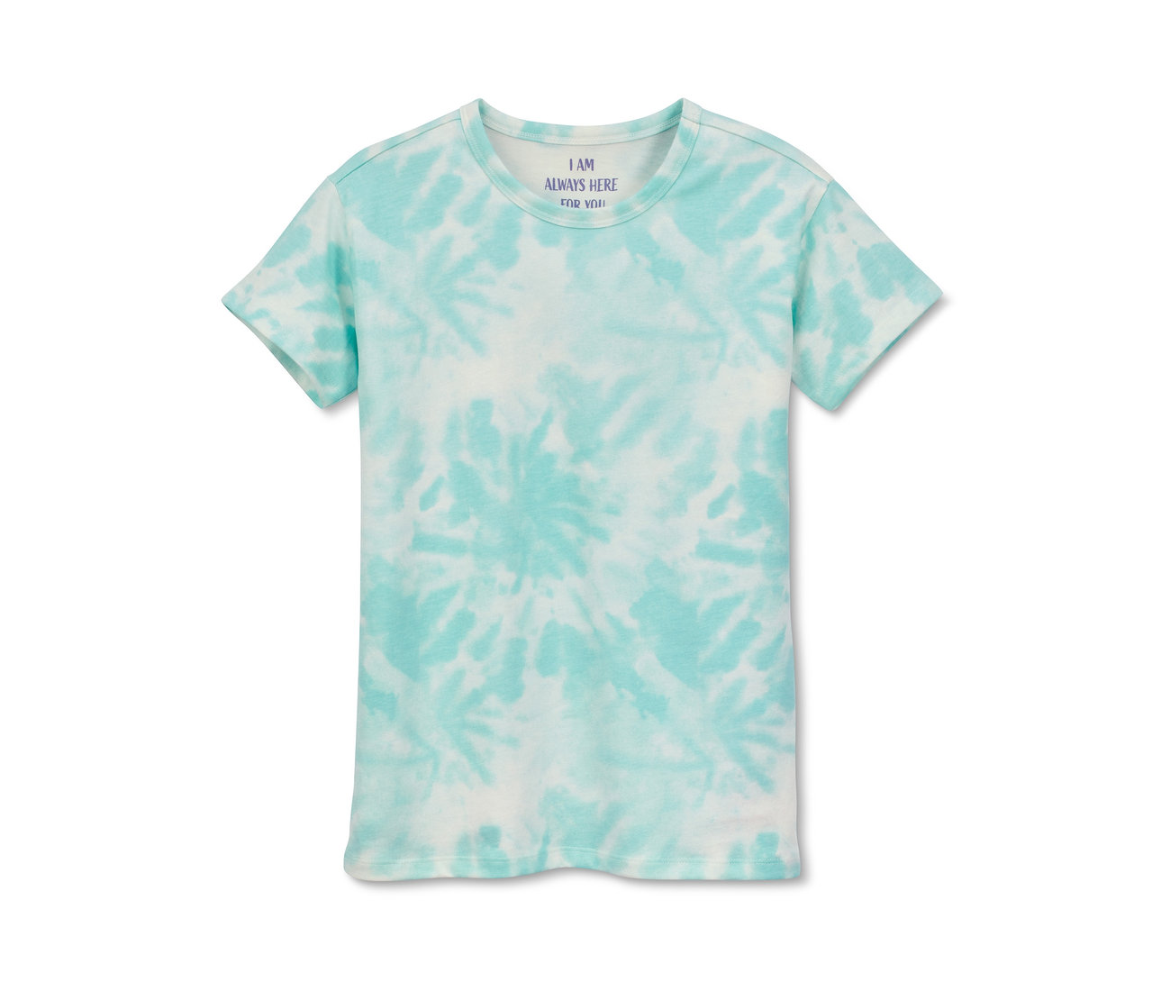 Ein türkis-gefärbtes T-Shirt aus Bio-Baumwolle, 1 Stk. aus einem 2er-Set.