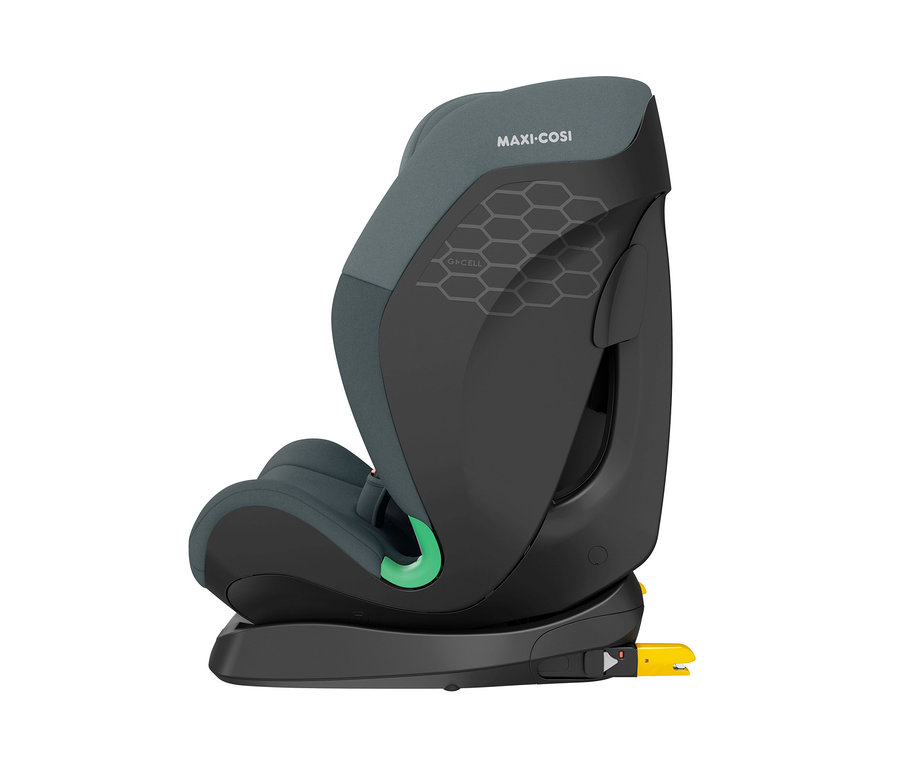 Seitenansicht des grau-schwarzen Maxi-Cosi Kinder-Autositzes »Titan S«, i-Size.