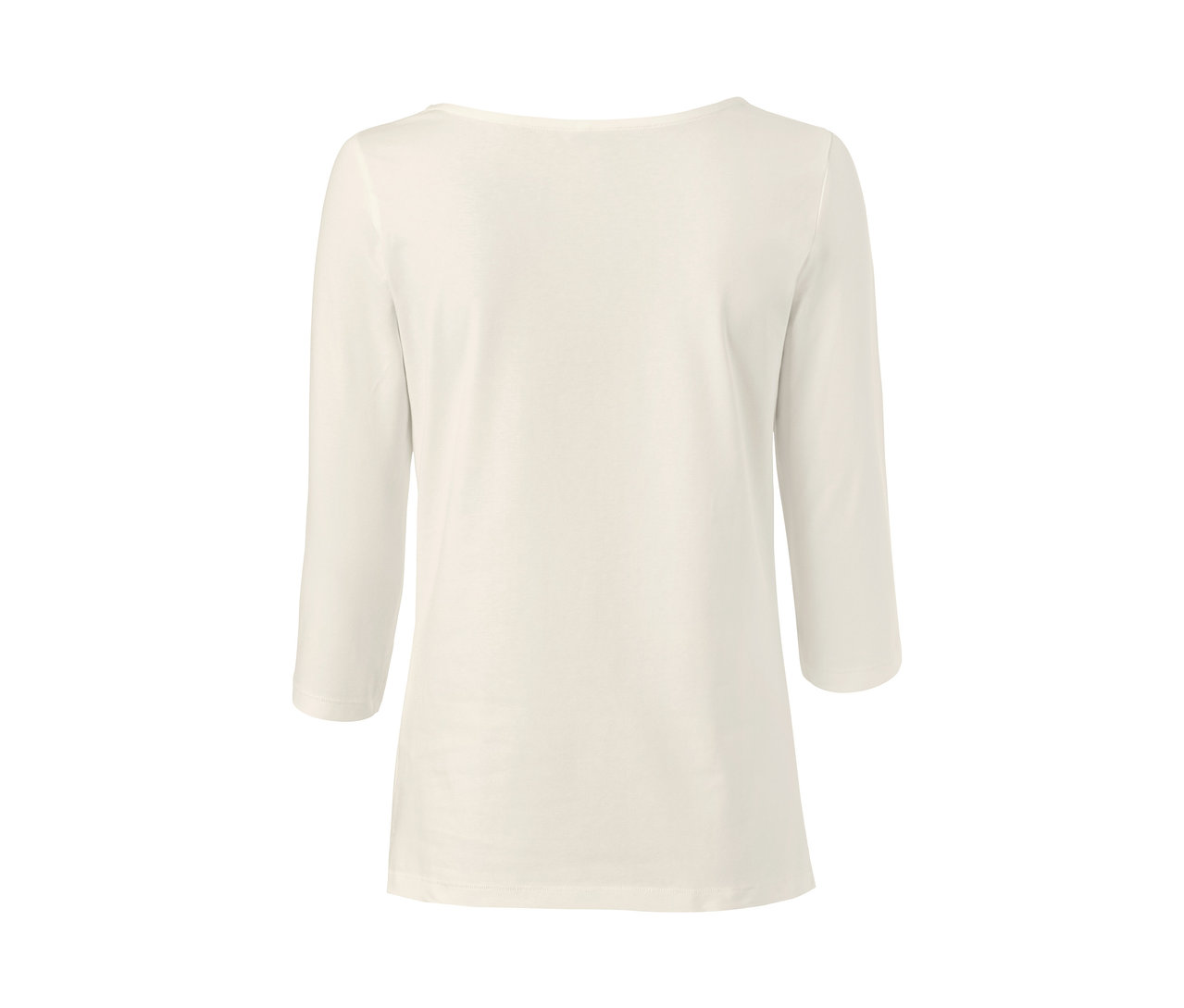Beiges Shirt mit 3/4-Arm.