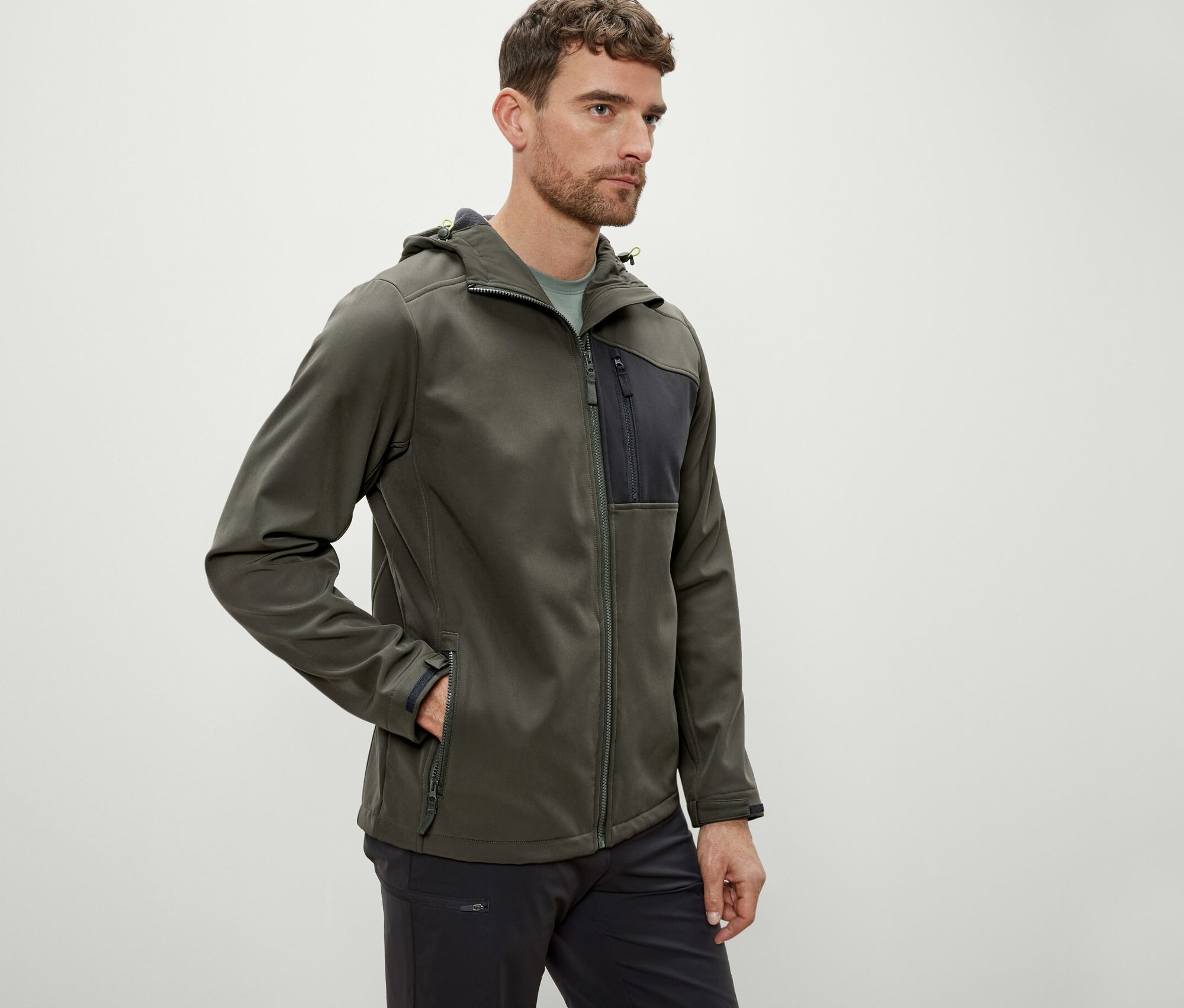 Thumbnail - Tchibo - Softshelljacke - Herren - Gr. M - khaki