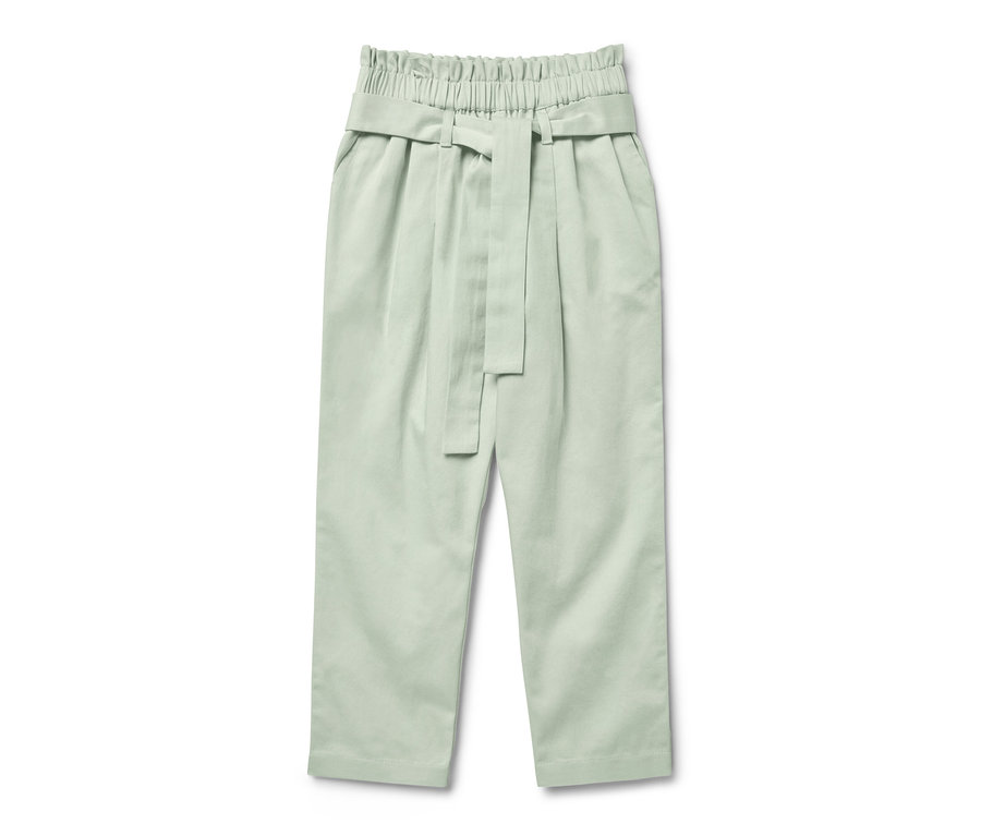 Helle grüne Kinder-Pull-on-Pants mit Gürtel.