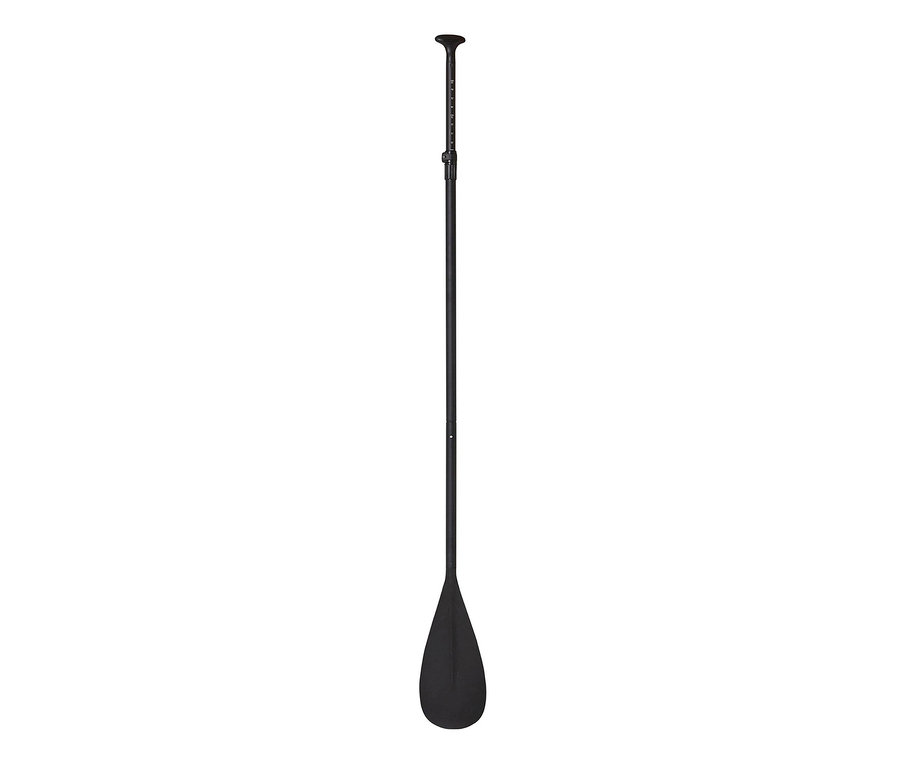 Schwarzes Spinera SUP- und Kajak-Paddel Classic vor weißem Hintergrund.