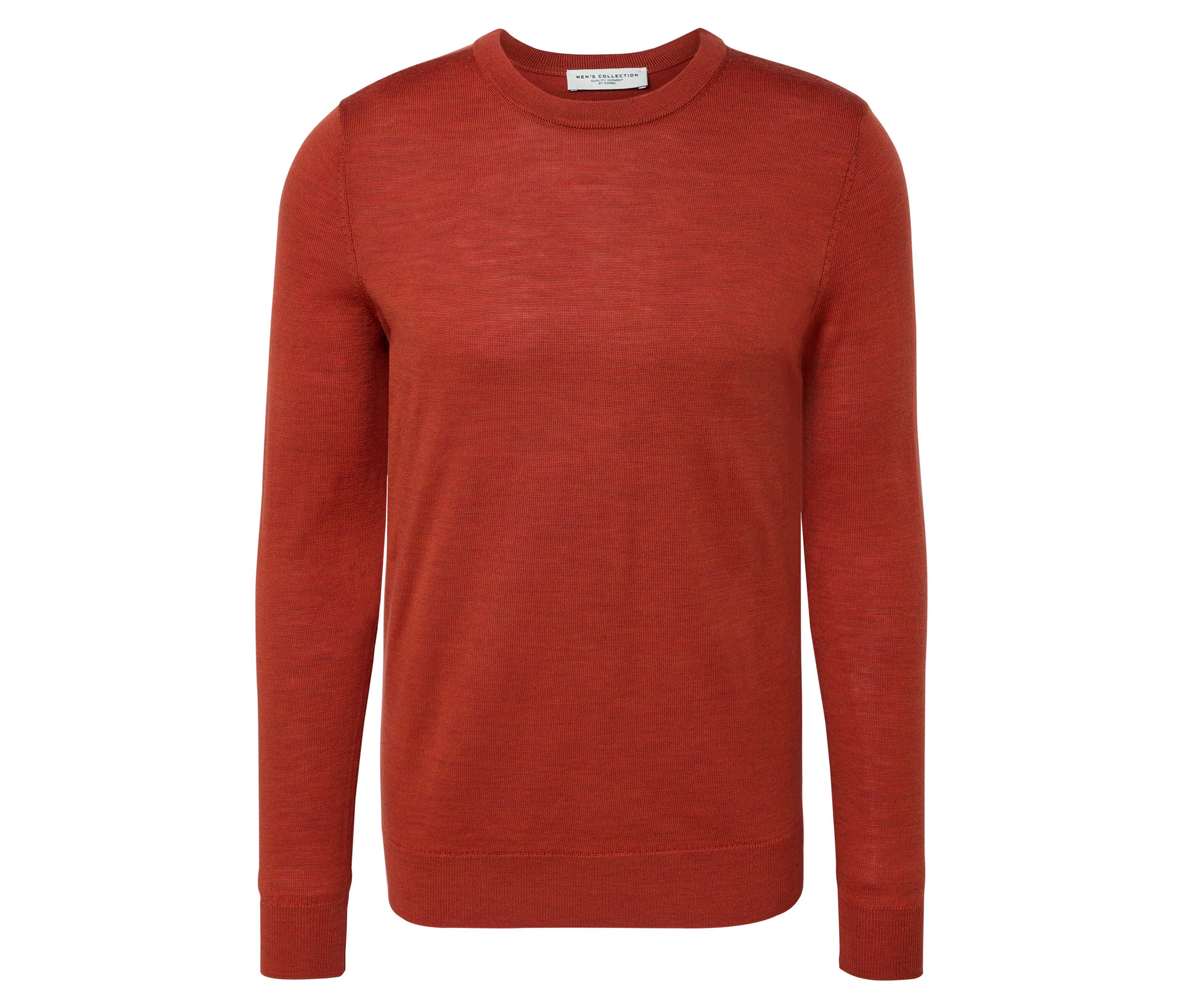 Merino-Pullover - Herren - Gr. S - orange - orange