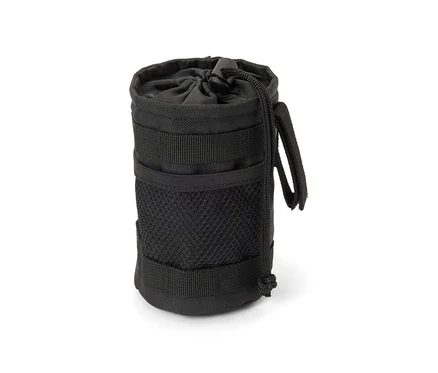 Eine schwarze Fahrrad-Snacktasche.