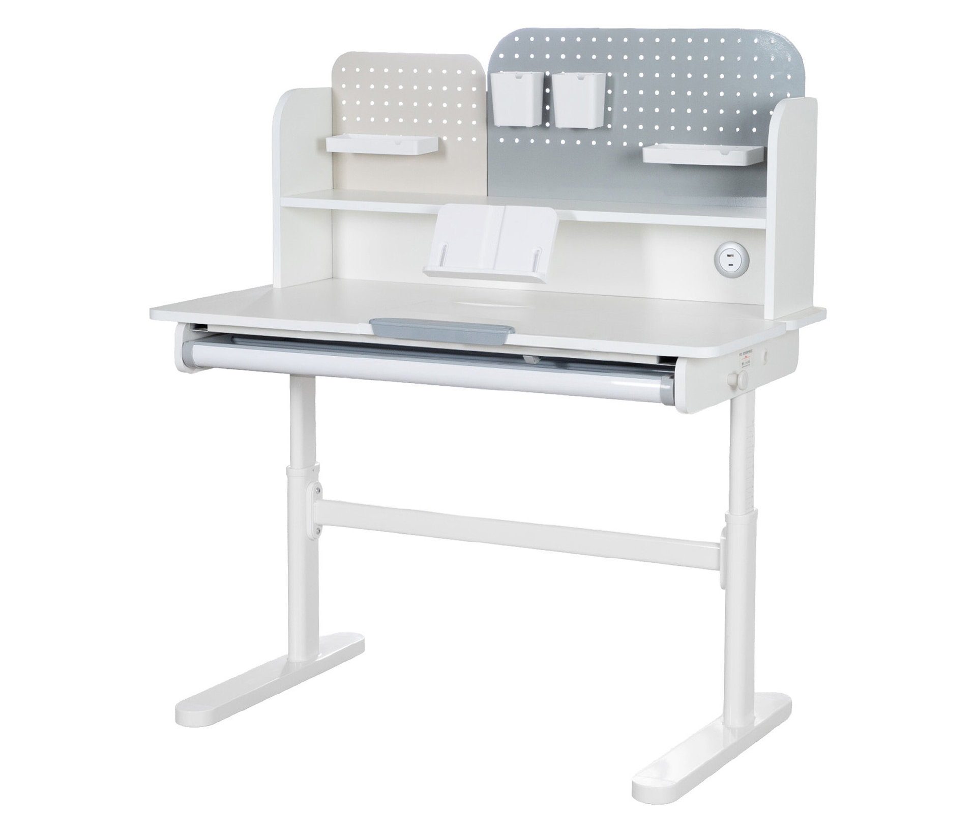 roba Schreibtisch höhenverstellbar - 110x60x62cm - weiß -