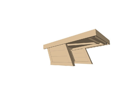 Illustration einer WEKA-Rasenmähergarage »M1«.