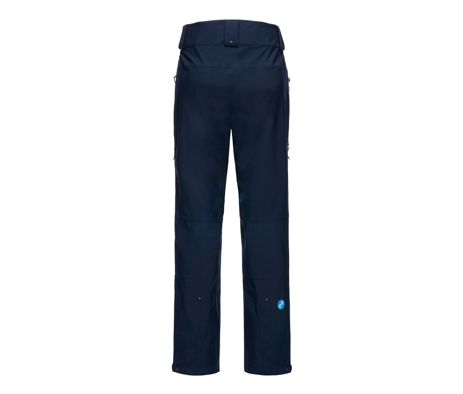 Dunkelblaue High-End-Skihose »PYUA« von hinten gezeigt.