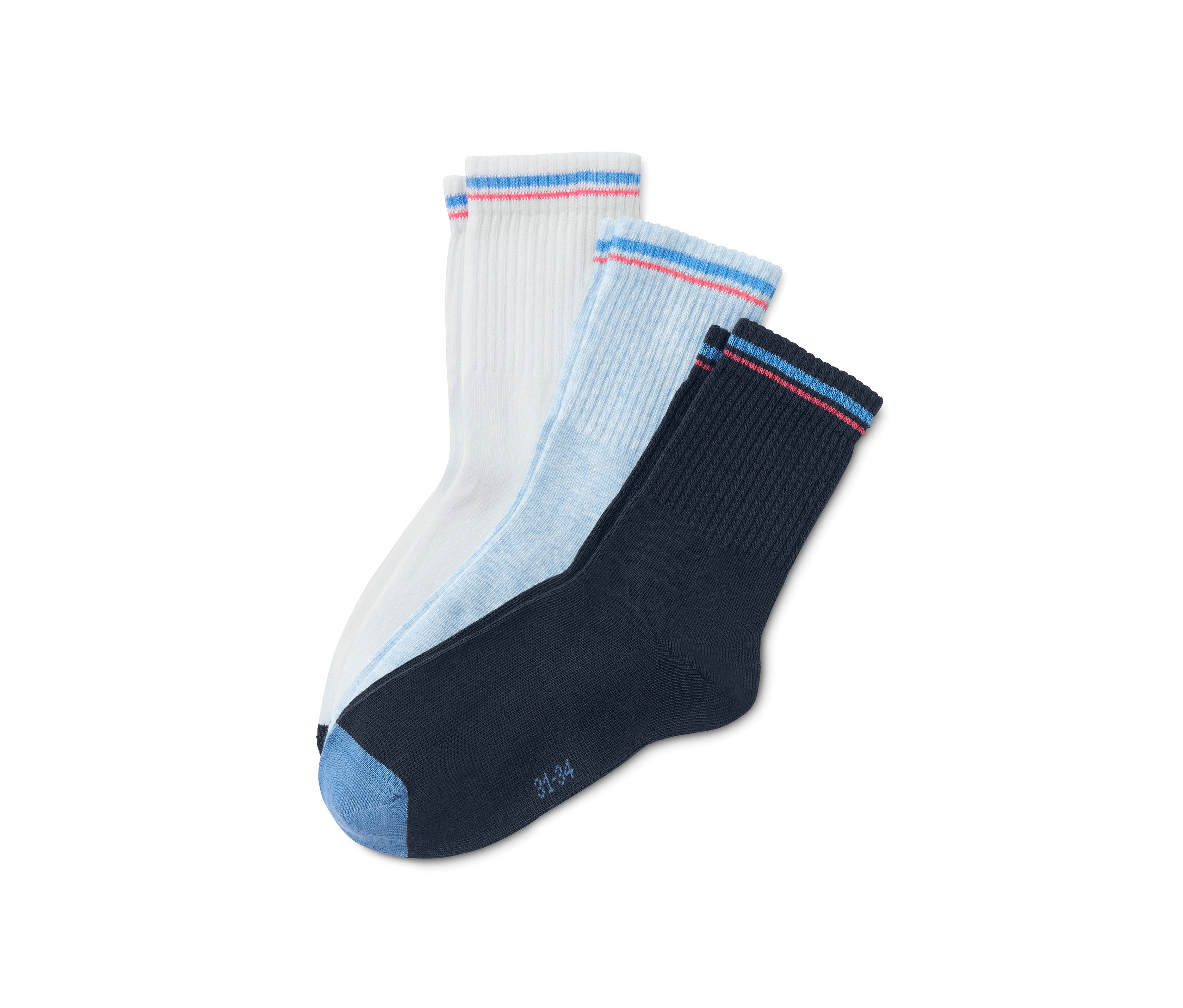 Drei Paar Sportsocken.