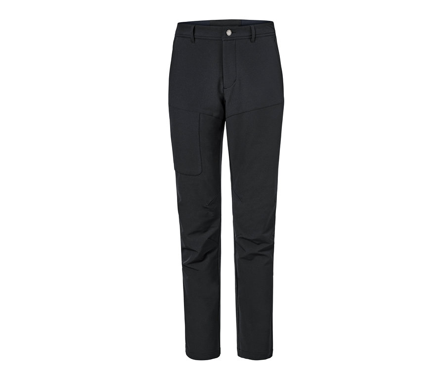 Eine schwarze Thermohose auf weißem Hintergrund.