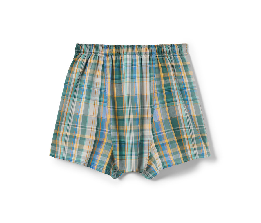 Eine karierte 2 Web-Boxershorts.