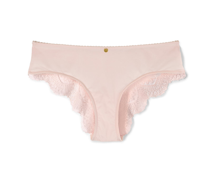 Rosa 2 Brazilslips mit Spitze