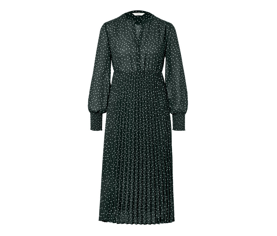 Gepunktetes Midikleid.
