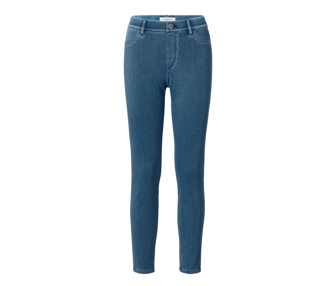 Blaue Jeggings.