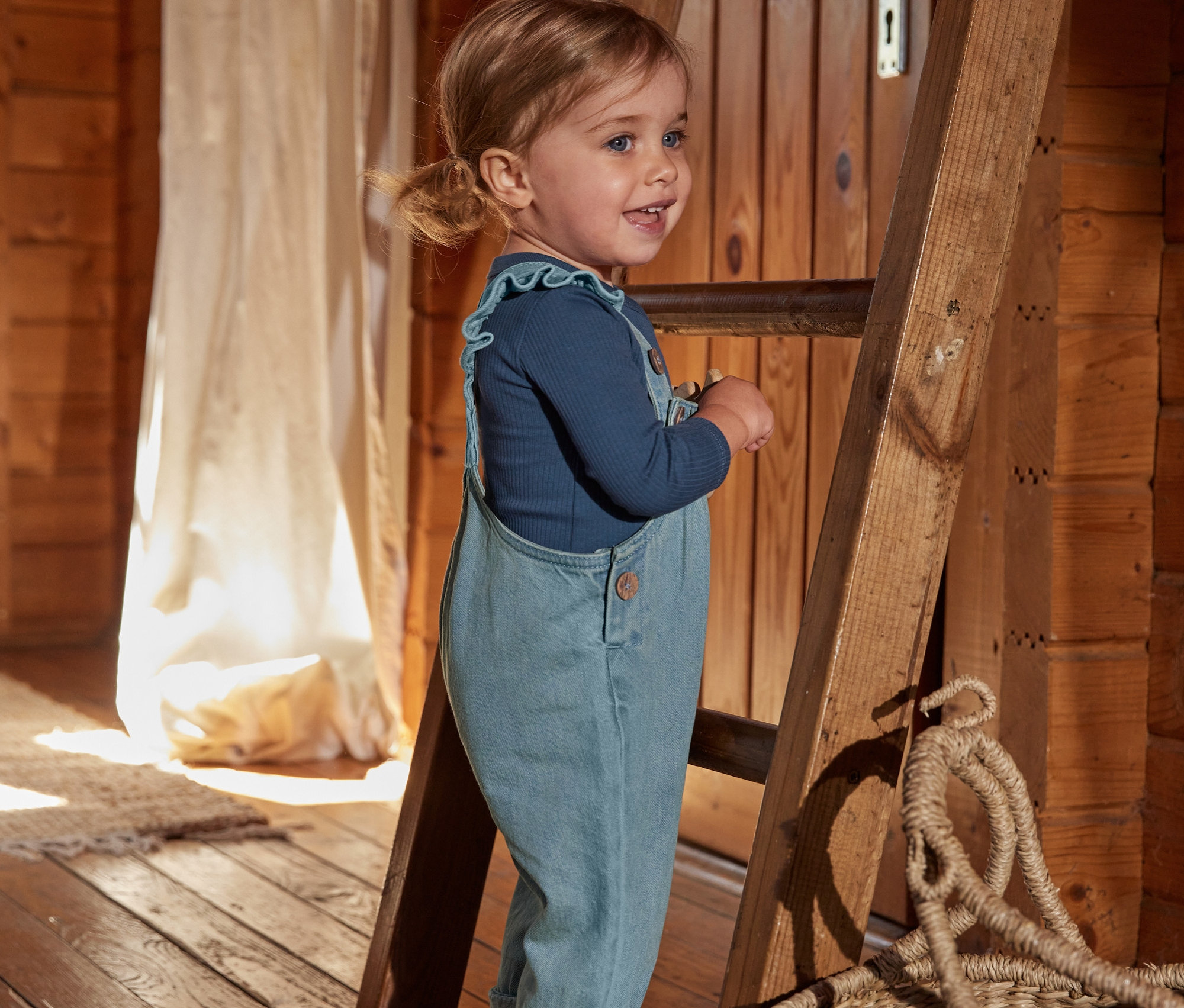Thumbnail - Tchibo - Denim-Latzhose - Baby - Gr. 62/68 - blau