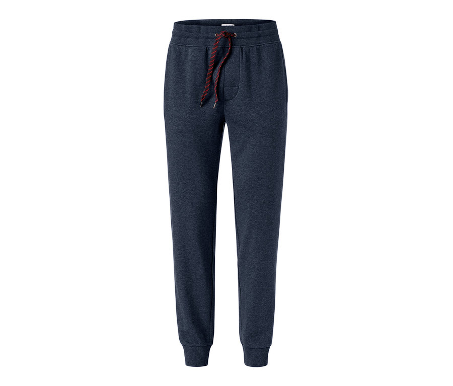 Eine dunkelblaue Homewearhose mit Kordelzug.