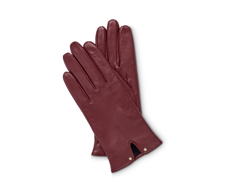 Zwei Lederhandschuhe.
