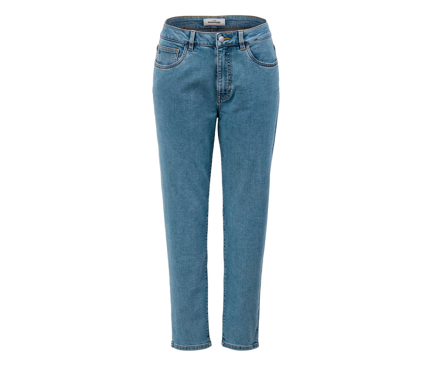 Blaue Mom-Jeans