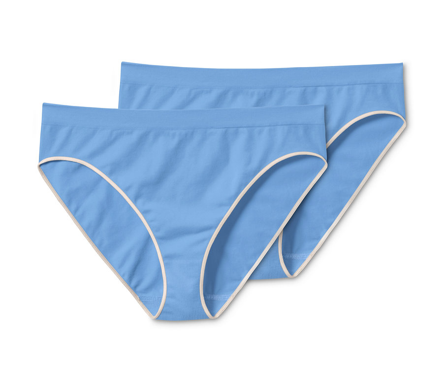 Zwei blaue Seamless-Slips.