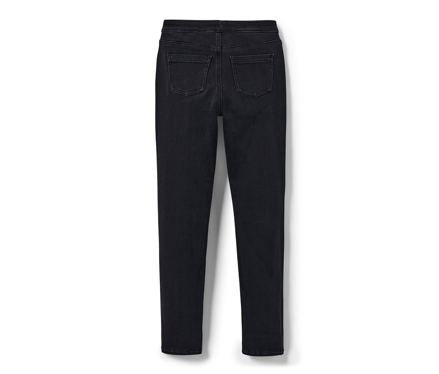 Schwarze Kinder-Treggings – Fit »Jule« von hinten.