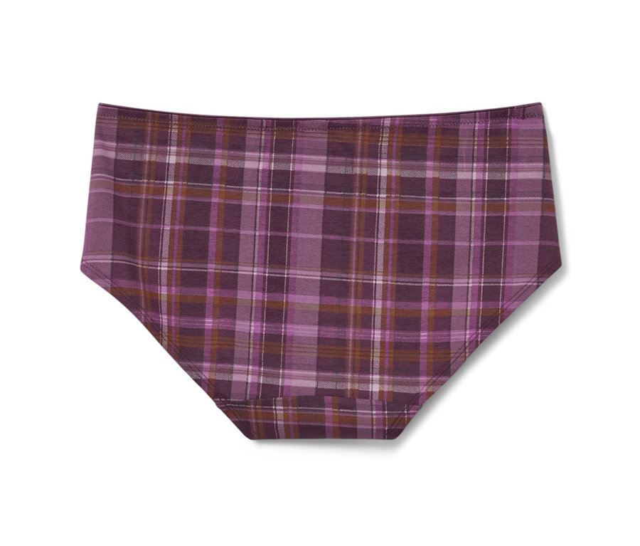 Detailaufnahme eines Damenslips mit Karomuster.