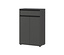 Eine graphitfarbene Kommode »Lemont« mit zwei Schubladen und Türen.