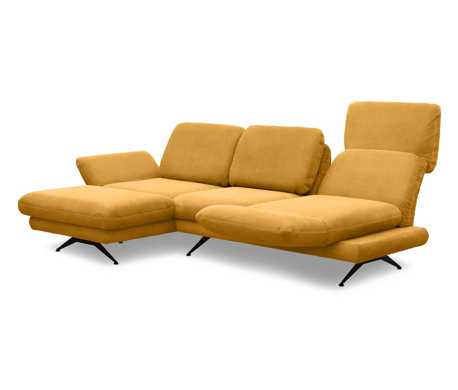 DOMO collection Ecksofa »Saletto« mit Drehsitz, links, kurkuma.