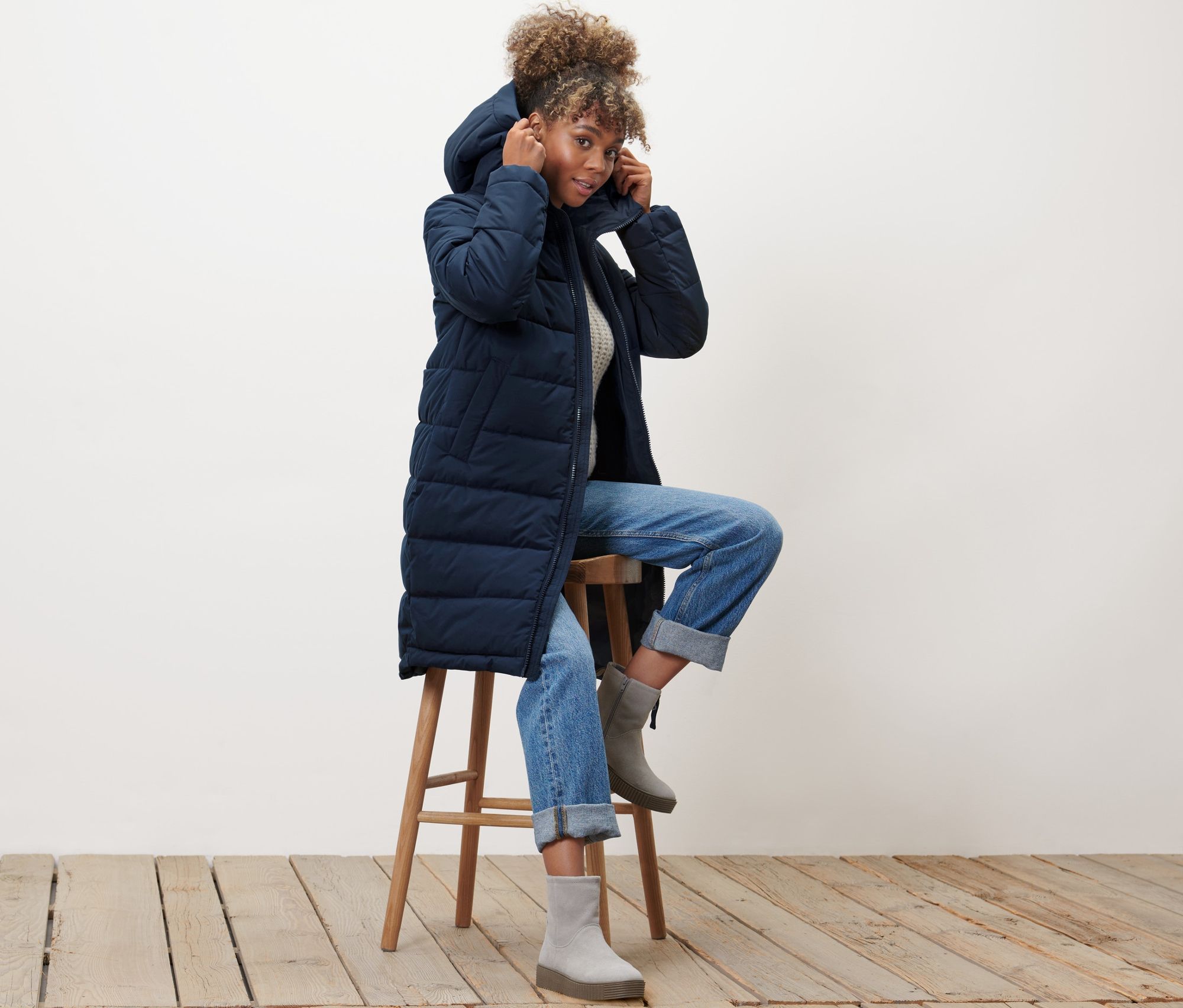 Thumbnail - Tchibo - Steppmantel - Damen - Gr. XXL - dunkelblau