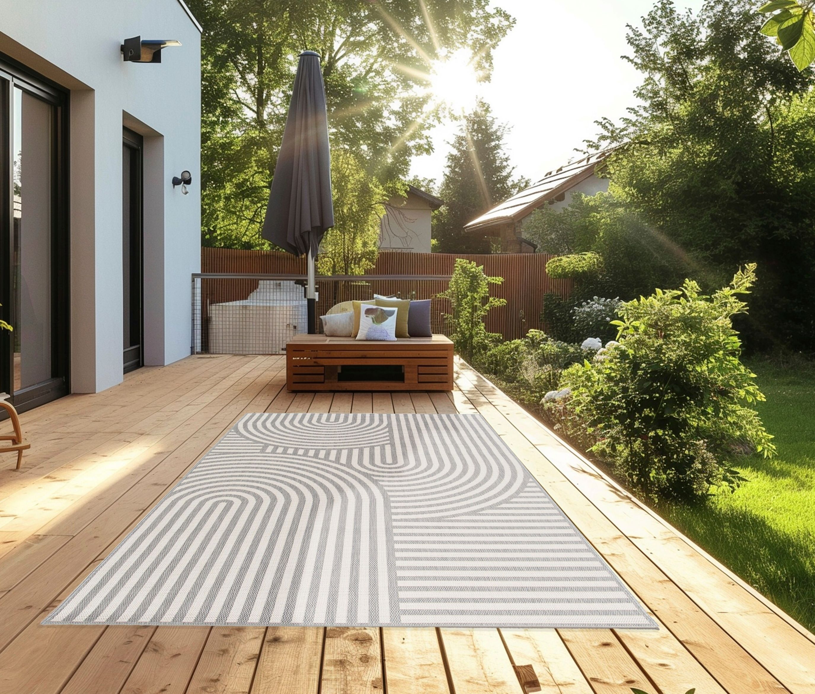 Thumbnail - Tchibo - Outdoor-Teppich »Arc Symphony« - creme