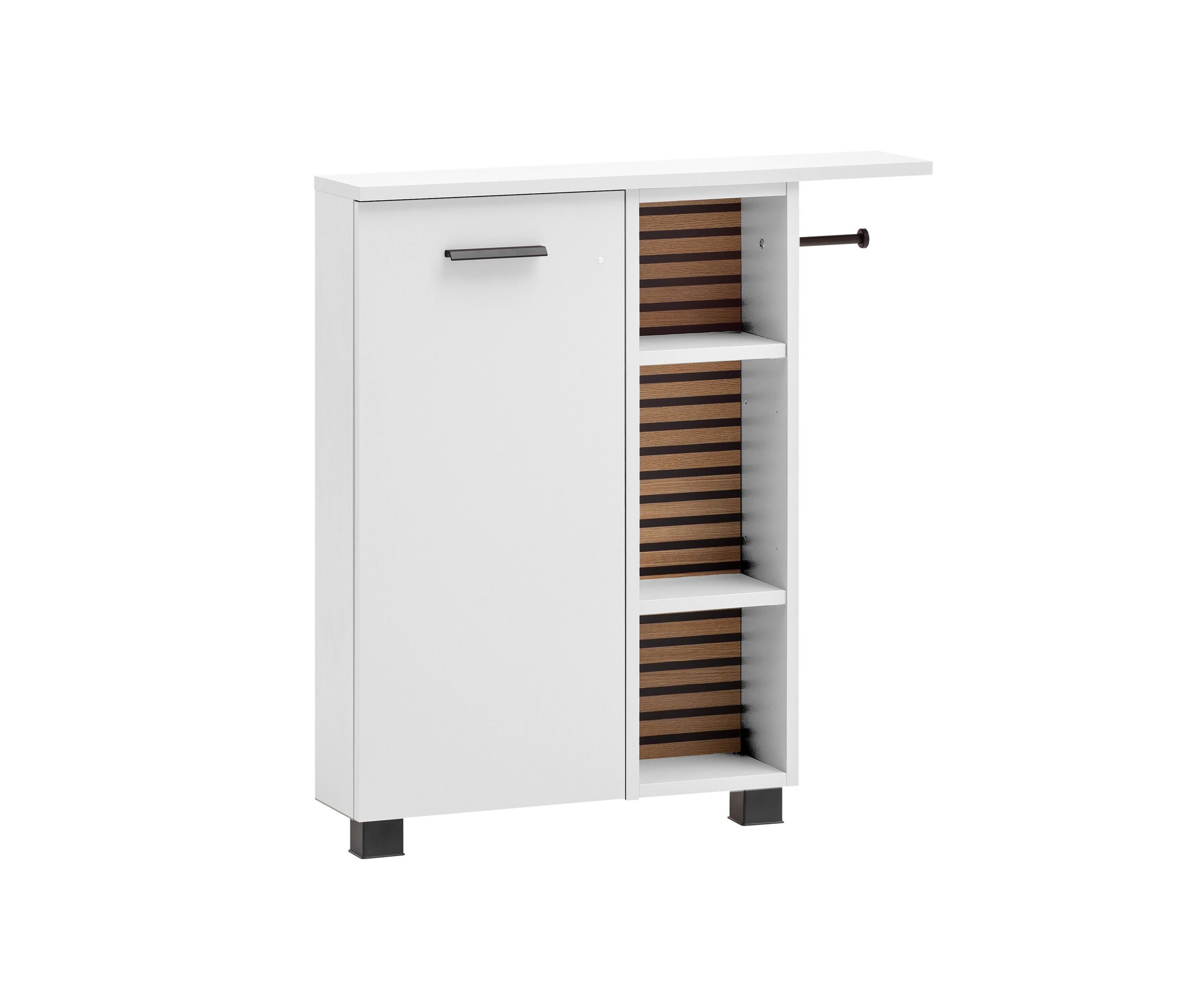 Ein weißer Nischenschrank »Katta« mit offenen Regalen.